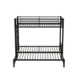 LUMISOL Black Pull-Out Bunk Bed, Metal Bunk Bed Frame with Ladder, Twin Over King LUMISOL