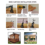 Natural Hand-Woven Bamboo Roller Shades for Indoor and Outdoor Privacy QHDPKU