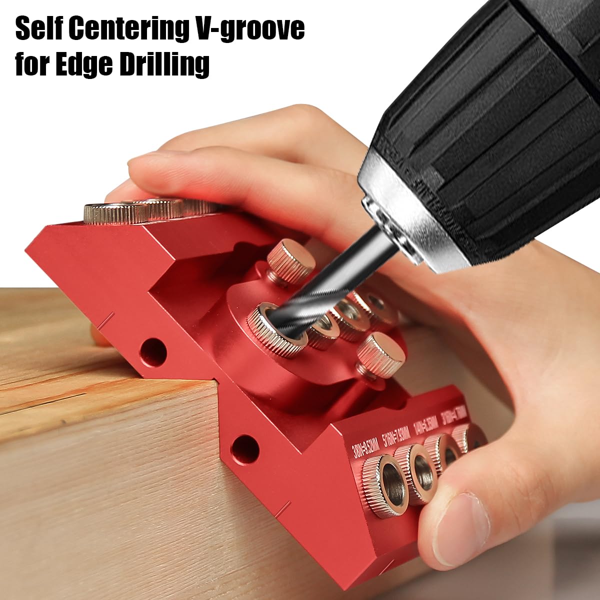 30 45 90 Degree Angle Drill Guide Jig Drill Block for Straight Angled Holes with Detachable Drill Bushings Positioning Bar - WoodArtSupply