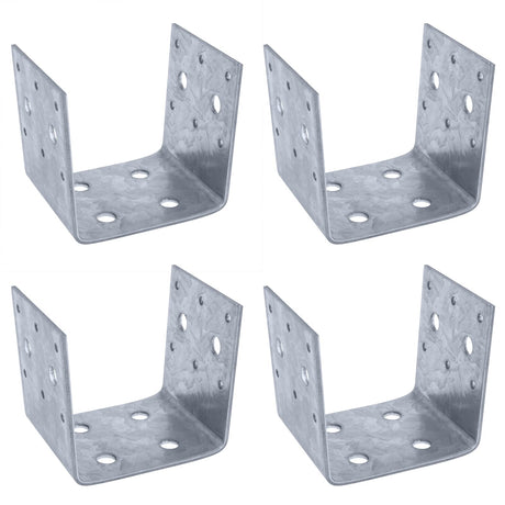 eoere 4 PCS Half Post Base, Fit 4 x 4 Post Anchor Connector, Deck Framing Brackets Support, Inner Size 3-1/2", Thickness 1/2" eoere