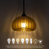 Wood Lantern Plug in Wall Sconces, Wicker Brackets Wall Lamp with Plug in Cord Hand Woven Rattan Bedside Reading Light, Wooden Globe Pumpkin Shade Hemp Rope Hanging Lamp for Living Room Bedroom ArcoMead