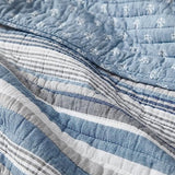 Nautica - Twin Quilt Set, Soft & Breathable Cotton Bedding with Medium Weight Feel, Reversible 2 Piece Bed Set with Matching Pillowcase (Jettison Grey)