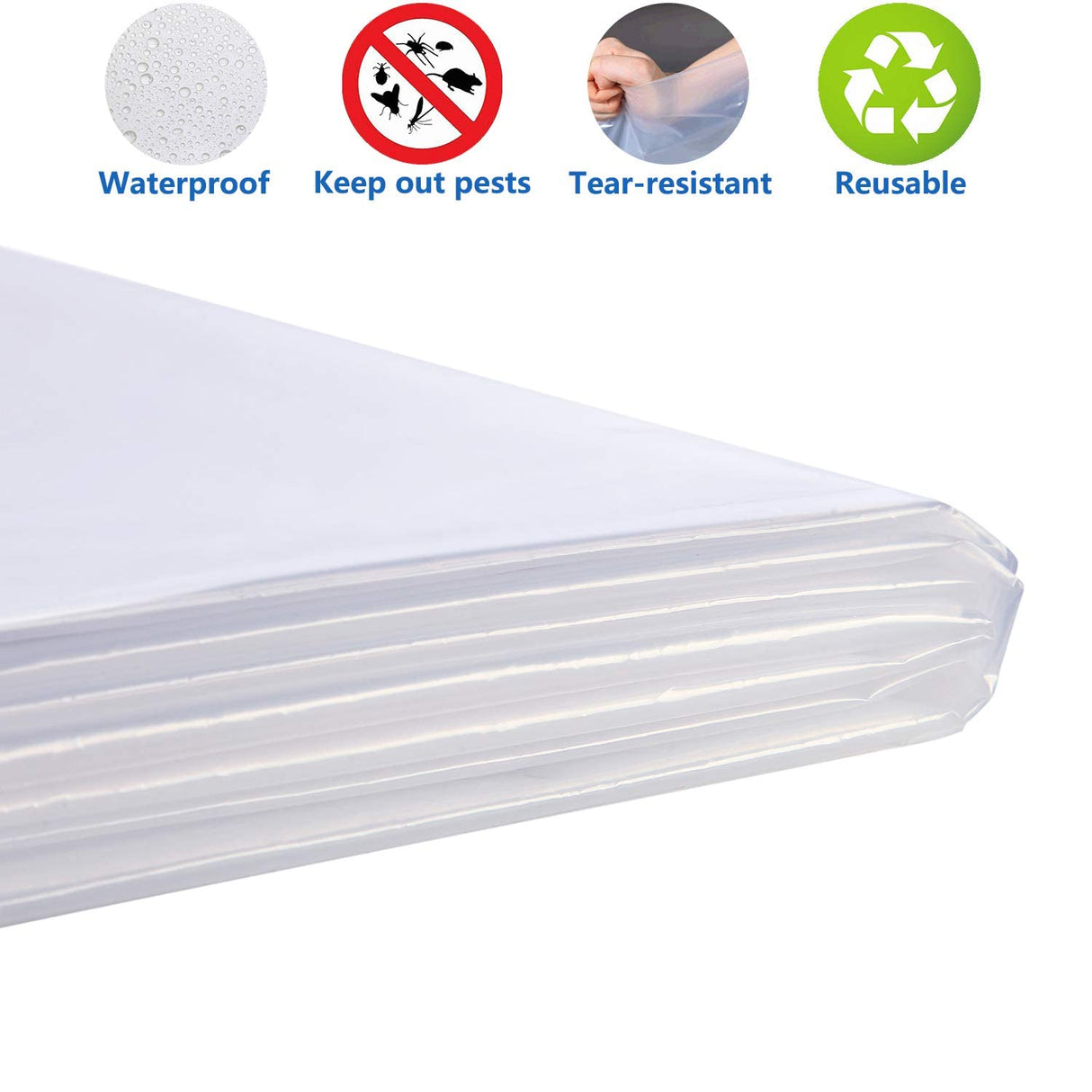 VICMORE Clear Christmas Tree Removal Bag 144-Inch Circumference by 108-Inch Tall Christmas Tree Storage Bag Tree Disposal Bag Suitable for Trees up to 9 Feet Tall VICMORE