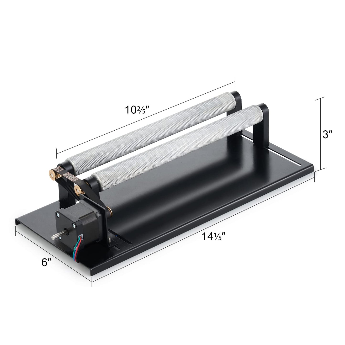 OMTech Rotary Axis Attachment for 40W co2 Laser Engraver, Barrel Rolling Cylinder Surface Rotation Platform for K40 Laser Engraver, 360 Degree Rotating Axis - WoodArtSupply