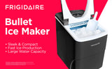 Frigidaire, 26 Lbs Portable Compact Icemaker, Ice Making Machine, Black, White, Medium Frigidaire