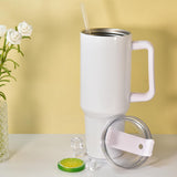 AGH 40 oz Sublimation Tumblers with Handle 4 Pack Stainless Steel Insulated Tumblers Blanks Water Bottle Travel Cups AGH