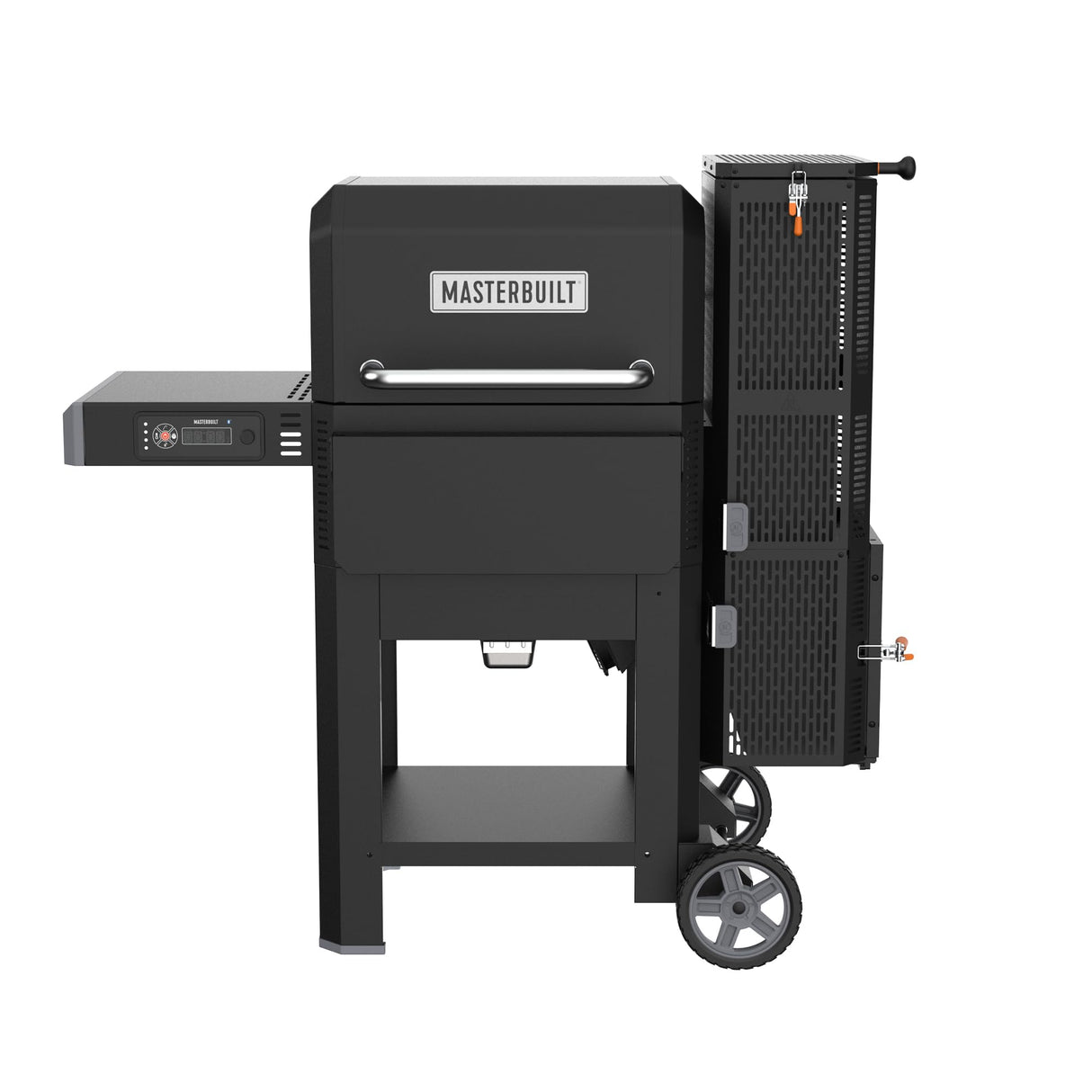 Masterbuilt® Gravity Series® 600 Digital Charcoal Grill and Smoker,WiFi Technology, GravityFed™ Charcoal Hopper, 600 Cooking Sq. Inches, Reversible Smoke&Sear Cast Iron Grates, Black, Model MB20041023 Masterbuilt