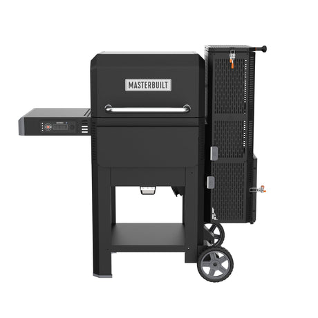 Masterbuilt® Gravity Series® 600 Digital Charcoal Grill and Smoker,WiFi Technology, GravityFed™ Charcoal Hopper, 600 Cooking Sq. Inches, Reversible Smoke&Sear Cast Iron Grates, Black, Model MB20041023 Masterbuilt