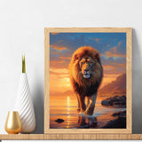 Natuyalo Paint by Numbers for Adults - DIY Adult Paint by Number Kits Painting on Canvas Lion Painting by Numbers for Beginners, Animal Art Craft Kits for Adults (16x20 Inch) Natuyalo