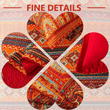 VAPUTAR Cotton Quilt King Size Bedding Set - 3 Pieces King Quilt Bedding Set, Boho King Size Quilts, Lightweight Reversible Coverlets Bedspreads for Farmhouse Bedroom (Red/Orange) VAPUTAR