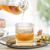 27Oz Whiskey Liquor Decanter Ribbed Set in Box,Decanter Set with 2 Glasses,Idea for Scotch Liquor,Whiskey Wine Decanter Suit for Men and Women Father Coworkers QUEEN&STONE LEAD FREE