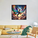 Ekuxom Dragon Diamond Art Kits for Adults, 5D Diamond Painting Kits for Beginners, DIY Round Full Drill Diamond Gem Art Kits for Crafts Home Wall Decor Gift 14x14 inch Ekuxom