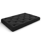 Nirvana Futons Extra Thick Premium 10-Inch Queen Futon Mattress, Black Twill - Made in USA Nirvana Futons