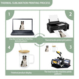 YOUKE OLA 12 Pack Sublimation Glass Cup with Handle Frosted Sublimation Blank Beer Can Tumblers with Bamboo Lid and Straw for heat press 16oz YOUKE OLA