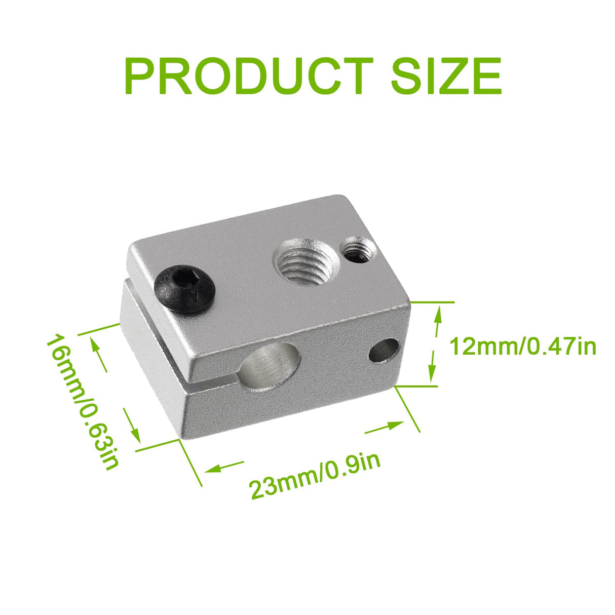 EPLZON 3D Printer Hotend Heater Block Volcano Hotend Apply to E3D V6 hotend HT-NTC100K PT100 Sensor with 2pcs Wrench(Pack of 6 Pcs) EPLZON