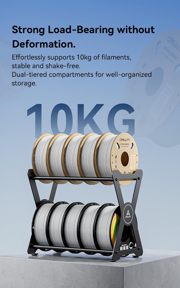 Creality Filament Storage Box, 3D Printer UV Resin/Filament Holder, 10KG Large Storage Capacity, Magnetic Closure, Moisture-Proof and Damp-Proof, Perfect for 3D Filament Storage Lokkr