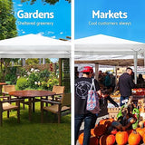 10X30 FT Pop Up Canopy Tent, Outdoor Event Gazebo with 8 Removable Sidewalls, Wind-Resistant Frame & Easy Setup for Receptions, Party, Wedding, Corporate Events, White CuisinSmart
