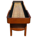 Hathaway Merlot 12-ft Shuffleboard Table for Family Game Rooms with Butcher Block Playing Surface, Reinforced Legs with Levelers, 8 Pucks, Table Brush and Wax, Walnut Hathaway