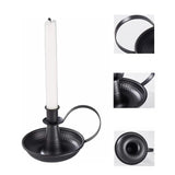 AlsoLife Retro Iron Taper Candle Holder，Black Candlestick Holders Candlelight Stand for Farmhouse Decor Home Wedding Party Table Decoration（2pcs） AlsoLife