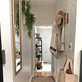 KYIAANY Coat Rack Wall for Farmhouse: Wood Rustic 6 Hooks Mount 10.4inch Retractable Wall Mounted for Small Spaces Entryway Hallway Bathroom for Hanging Jacket Towel Backpack Bag KYIAANY