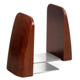 Bookends for Heavy Books with Non-Slip Pads, Handmade Walnut Decorative Shelves for Home/Office Decor, 2 Pcs Alyoen