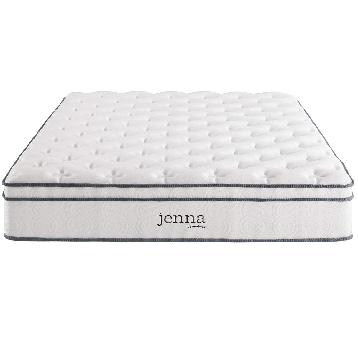 Modway Jenna 10” Innerspring and Memory Foam California King Mattress With Individually Encased Coils, White Modway