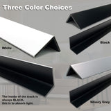 Keego 100% Blackout PVC Light Blocking Strips for Window Shades - Block Light Along The Sides of Blackout Blinds Great for Bedroom Nursery (White, 58.5", 2pcs) Keego