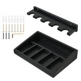 ikkle Gun Rack, Wooden Rifle Racks, Indoor Gun Rack, Wall Mount Rifle Storage Gun Display Holder for Home Office - Holds up to 5 Long Guns ikkle