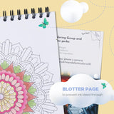 ColorIt Mandalas to Color, Volume VIII Adult Coloring Book 50 Floral and Geometric Mandala Patterns and Designs, Spiral Binding, USA Printed, Lay Flat Hardback Book Cover, Ink Blotter ColorIt