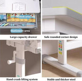 Kids Functional Study Desk and Chair Sets Ergonomic Height Adjustable Children School Study Desk 3-18 Years Boy and Girl Study Table and Chair Set with Tilt Desktop,LED Light for Reading,Writing SMIXLVY