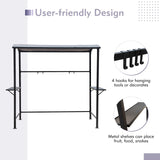 COBANA Grill Gazebo 8’by 4.6’ Outdoor Patio BBQ Canopy with Single-Tier Soft Top and Metal Shelves, Gray COBANA