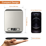 CROWNFUL Food Scale, 11 lb Digital Kitchen Scales with Built-in Coin Battery, Weight Ounces and Grams for Cooking and Baking, 6 Units with Tare Function, LCD Display, 304 Stainless Steel CROWNFUL