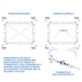 E&K Sunrise 18' x 18' Sun Shade Sail Straight Edge Rectangle Canopy Shade Cover with D-Ring Grommets UV Block for Outdoor Pergola Backyard Garden Patio Deck (Beige) E&K