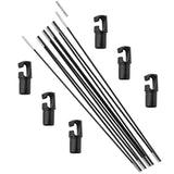 Upper Bounce Fiber Glass Rods Replacement for Top-Ring Enclosure with 8 Pole Caps – Trampoline Net Support Rods for 12' Round Trampolines - Anti-Rust Fiber Glass Rods for Outdoor Trampolines Upper Bounce