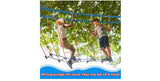 Double Slackline Obstacle Course - 110 Ft Line - Ninja Warrior Course with Monkey Bars for Kids - Patented Double Line Design (110' Ultimate Warrior Set, with Rickety Bridge) Lily's Things