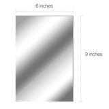 Flexible Mirror Sheets Self Adhesive Non Glass Mirror Tiles Mirror Stickers for Home Wall Decor (10 Pieces, 6 x 9 Inches) Zonon