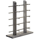 MyGift Sunglasses Display Stand, Vintage Gray Wood Tabletop Eyeglass Storage Rack, Holds up to 10 Pairs of Eyewear MyGift