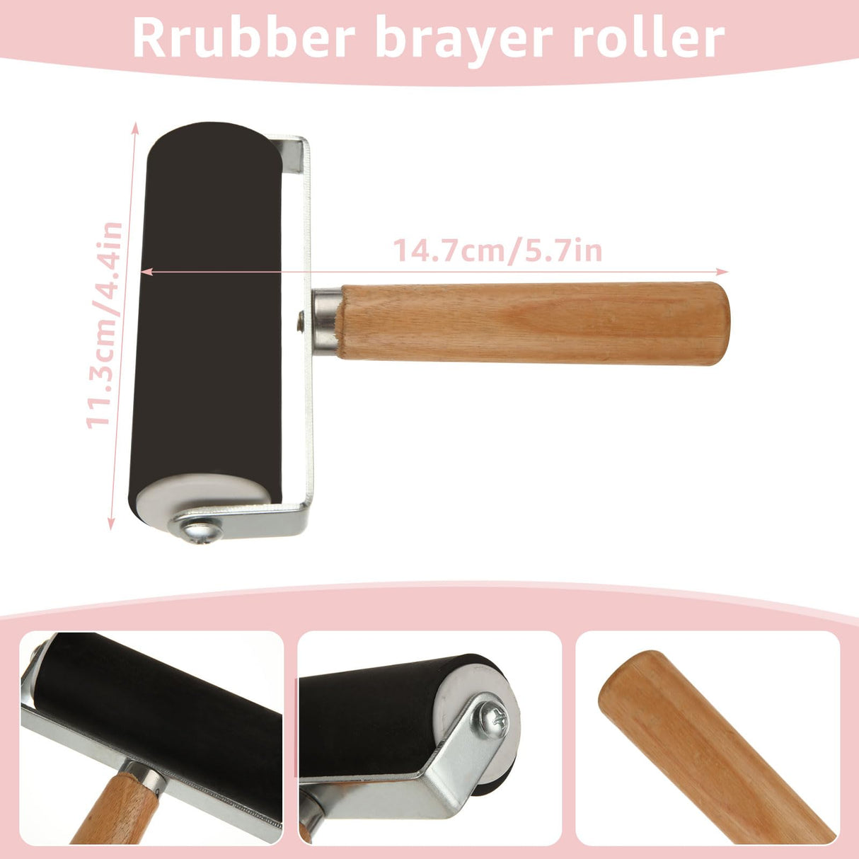 DIRBUY 10 Pack Rubber Stamp Making Kit - Block Printing Kit，Linoleum Carving Tools with 8 Type Blades, 8 Pcs Pink Rubber Carving Block and Rubber Brayer Roller DIRBUY