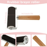 DIRBUY 10 Pack Rubber Stamp Making Kit - Block Printing Kit，Linoleum Carving Tools with 8 Type Blades, 8 Pcs Pink Rubber Carving Block and Rubber Brayer Roller DIRBUY