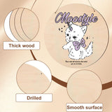 Adboros Wood Circles for Crafts, 12 Inch Blank Unfinished Wood Crafts DIY Painting Round Disc Cutouts with Twine Door Hanger Circle Blank Wooden Signs Home Decor Christmas (30) Adboros