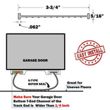 The 2021 Gray Garage Door Bottom Seal | 20 Foot, 3.5-3.75 Inch Width Garage Rubber Replacement Kit | T-Ends (1/4-5/16 Inch) Garage Door Weather Seal Threshold Strip | Easily Cut & Adapt to Doors HOOIMA