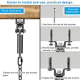 BeneLabel Hammock Chair Hanging Kit, Heavy Duty Swing Hanger with Spring and 39" Chain,Indoor Outdoor Playground Hanging Hammock Punching Bags, 360° Rotation, Black BeneLabel