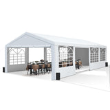 20'x30' Party Tent Heavy Duty, Large Wedding Event Tent with Removable Sidewalls & 4 Sand Bags, Event Canopy Shelter for Parties Outside UV50+ Waterproof, Carpas para Fiestas (20x30 FT) HOWSVN
