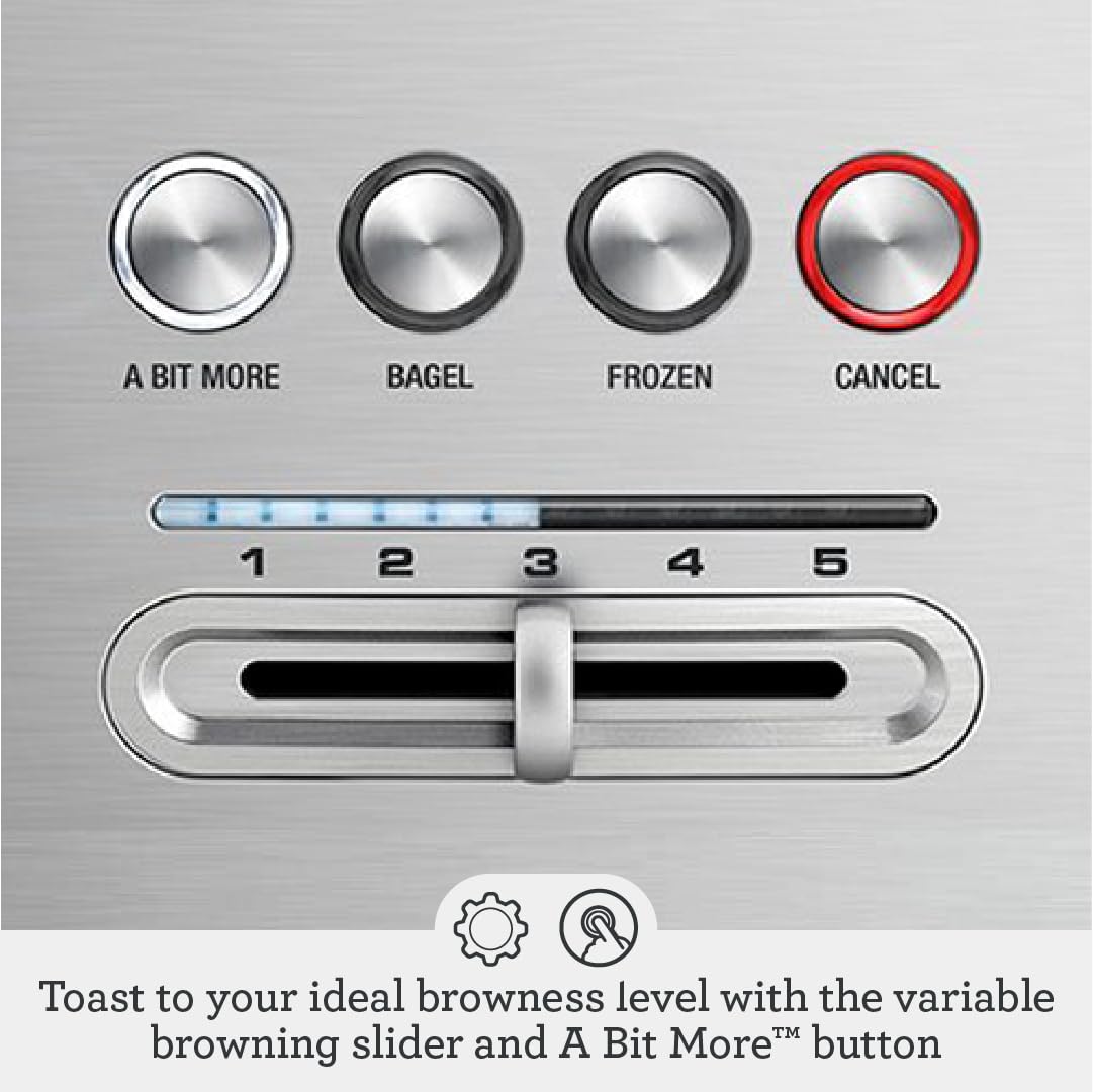 Breville Bit More Toaster 4 Slice BTA730XL, Brushed Stainless Steel Breville