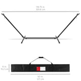 Best Choice Products Double Hammock with Steel Stand, Indoor Outdoor Brazilian-Style Cotton Bed w/Carrying Bag, 2-Person Capacity - Ocean Best Choice Products