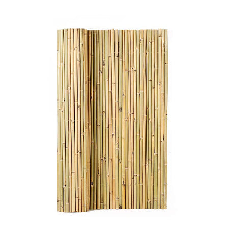 Mininfa Natural Rolled Bamboo Fence, Eco-Friendly Bamboo Fencing, 0.7 in D x 4 feet High x 6 feet Long, Bamboo Screen for Garden, Privacy Mininfa