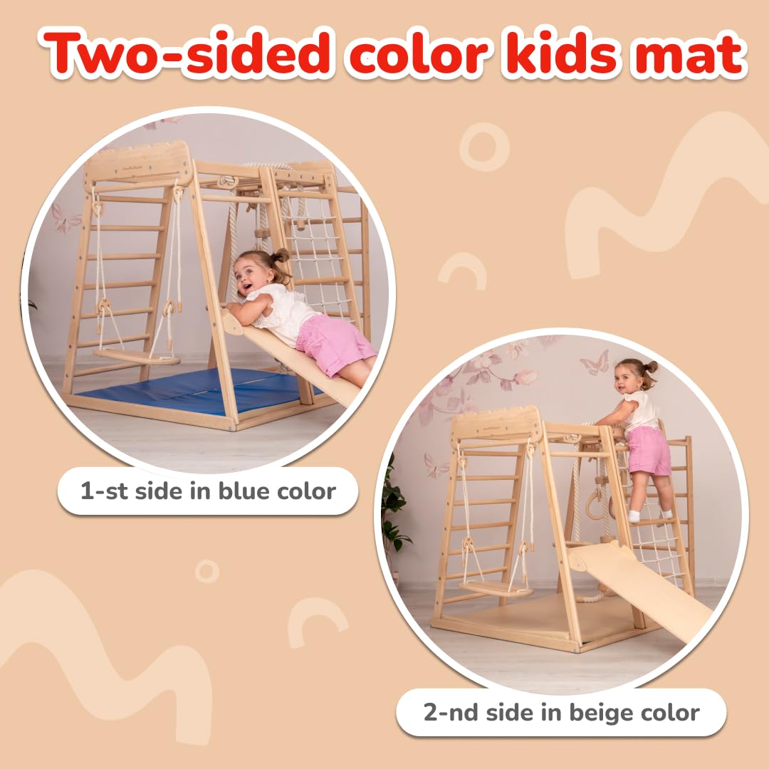 WoodandHearts Indoor Playground, Indoor Jungle Gym for Kids Ages 1-4, Toddler Jungle Gym Indoor, Indoor Gym for Kids Climbing Gym, Wooden Jungle Gym Indoor, Wood Climbing Gym for Toddlers, Made in EU Wood And Hearts