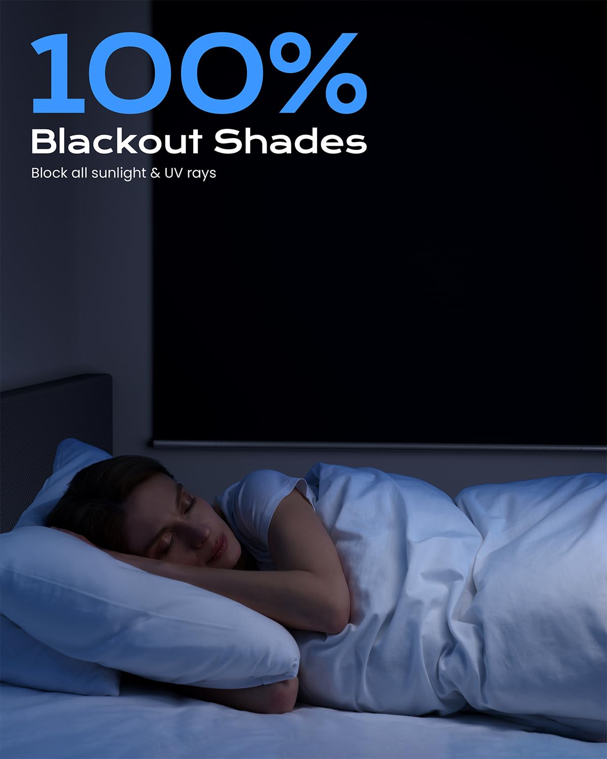 OTUOER 100% Blackout Portable Roller Shades with Magnetic Buckle, No Tools No Drill Cordless Blackout Blinds for Windows, Thermal Insulated Black out Curtains for Bedroom, Travel(35" W x 64" H, Black) OTUOER