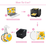 Catcan 32 Pieces Sublimation Earring Blanks, Heat Transfer Sublimation Ornament Blanks with Earring Hooks and Jump Rings for Women Jewelry DIY Making Sublimation Accessories Catcan