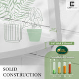 CAPHAUS Tall Corner Shelf Stand, 5-Tier Display Shelves, Ladder Corner Wood Storage Plant Bookshelf with Metal Frame, Versatile Shelving Unit Bookcase for Home Office Space, White CAPHAUS